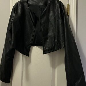Black Women's Cropped Jacket